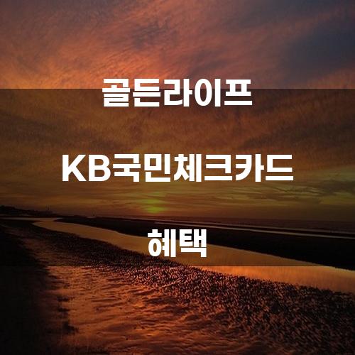 골든라이프 KB국민체크카드 혜택