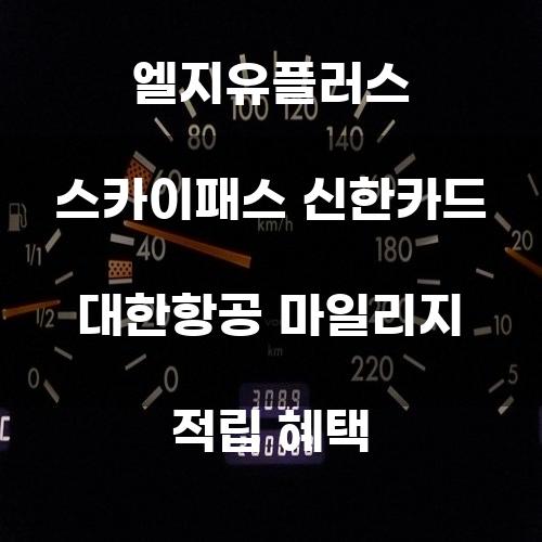 엘지유플러스 스카이패스 신한카드 대한항공 마일리지 적립 혜택