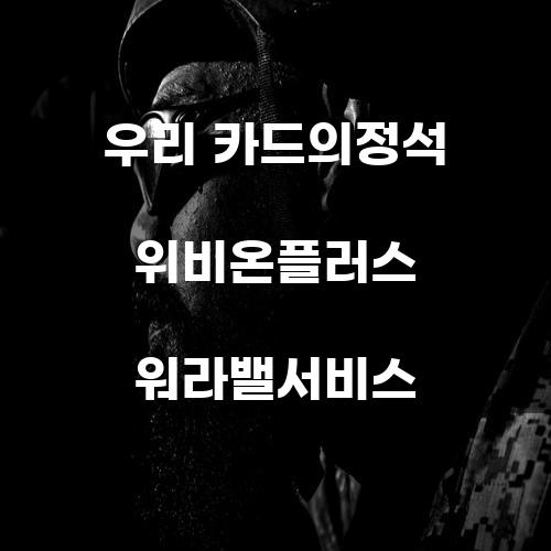 우리 카드의 정석 위비온플러스 워라밸 서비스