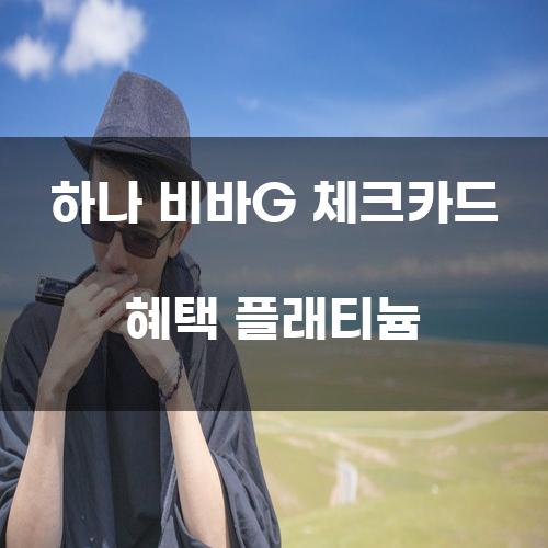 하나 비바G 체크카드 혜택 플래티늄