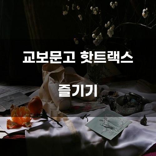 교보문고 핫트랙스 즐기기