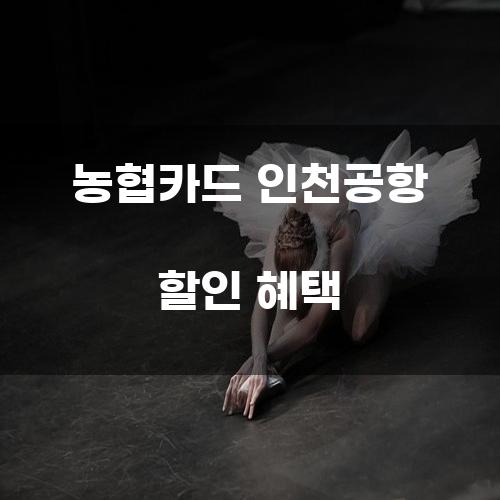 농협카드 인천공항 할인 혜택