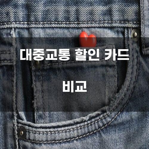 대중교통 할인 카드 비교