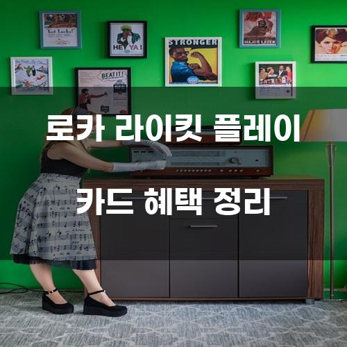 로카 라이킷 플레이 카드 혜택 정리