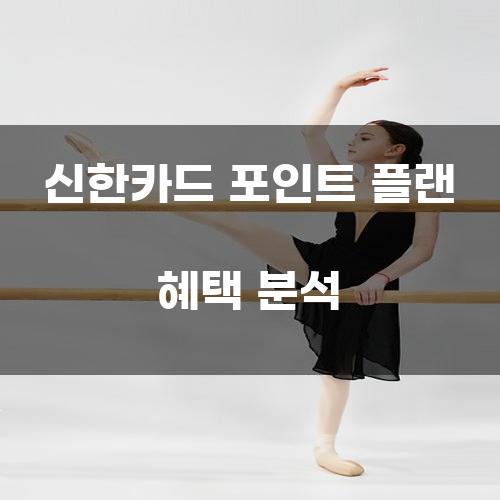 신한카드 포인트 플랜 혜택 분석