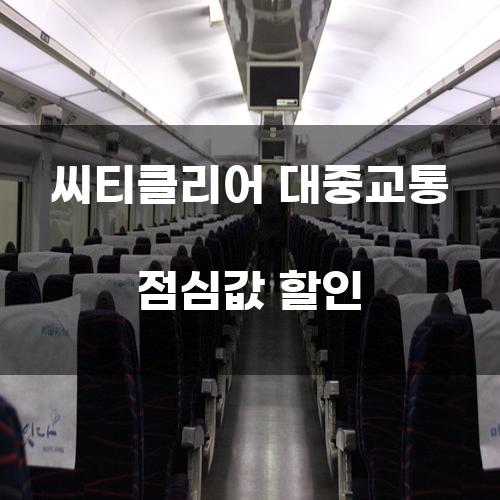 씨티클리어 대중교통 점심값 할인