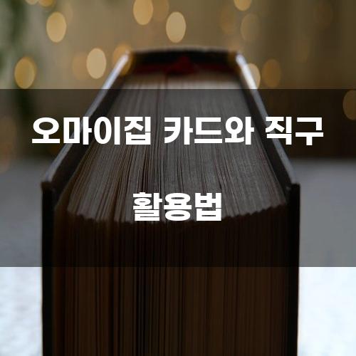 오마이집 카드와 직구 활용법