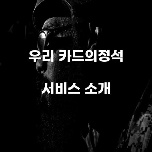 우리 카드의정석 서비스 소개