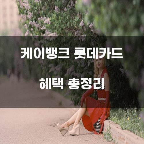 케이뱅크 롯데카드 혜택 총정리