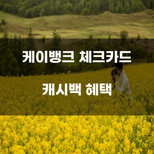 케이뱅크 체크카드 캐시백 혜택