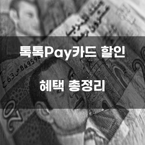 톡톡Pay카드 할인 혜택 총정리