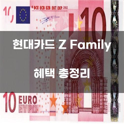 현대카드 Z Family 혜택 총정리