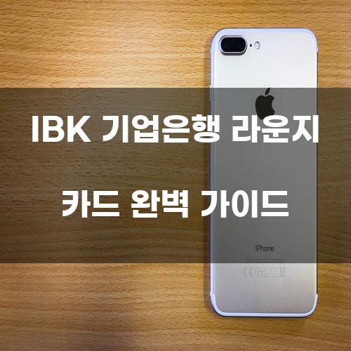 IBK 기업은행 라운지 카드 완벽 가이드