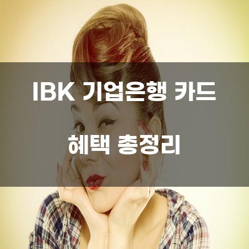 IBK 기업은행 카드 혜택 총정리