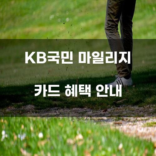 KB국민 마일리지 카드 혜택 안내