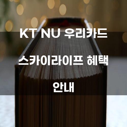 KT NU 우리카드 스카이라이프 혜택 안내