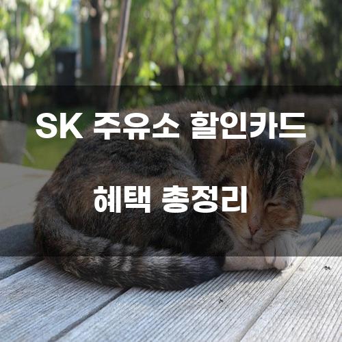 SK 주유소 할인카드 혜택 총정리