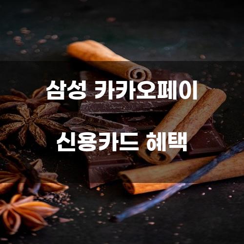 삼성 카카오페이 신용카드 혜택