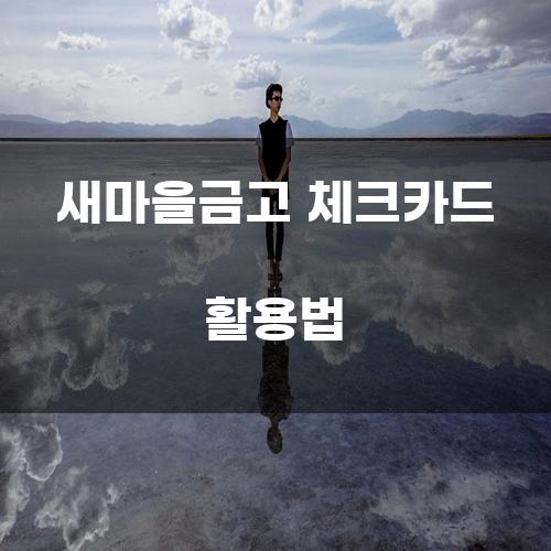 새마을금고 체크카드 활용법