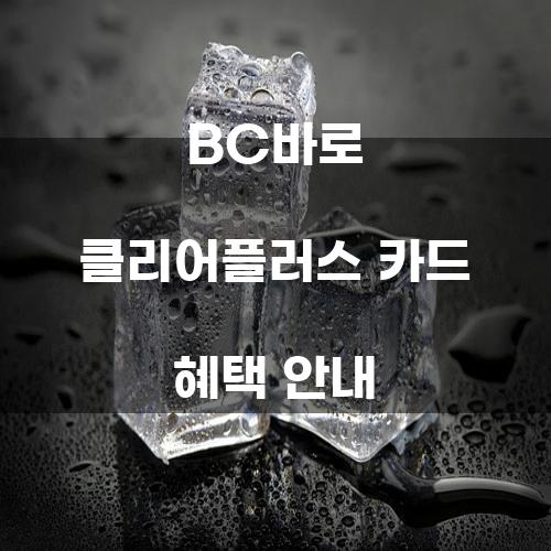 BC바로 클리어플러스 카드 혜택 안내