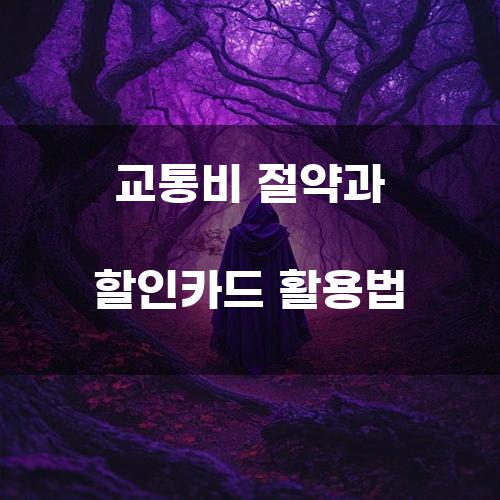 교통비 절약과 할인카드 활용법