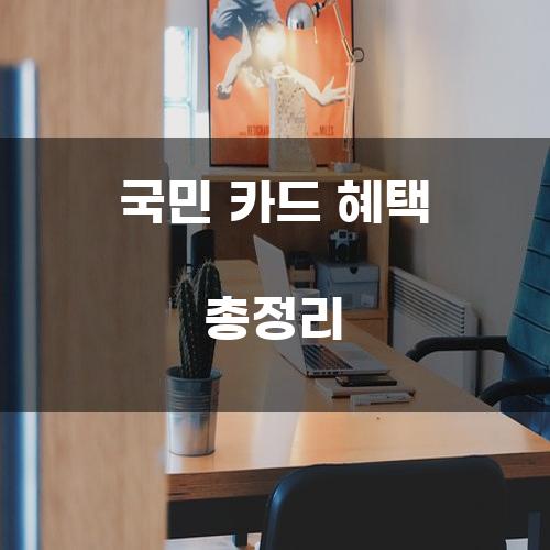 국민 카드 혜택 총정리