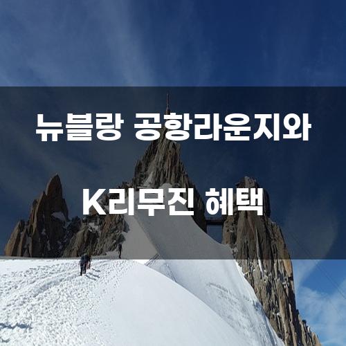 뉴블랑 공항라운지와 K리무진 혜택