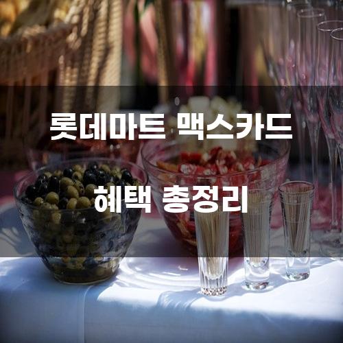 롯데마트 맥스카드 혜택 총정리