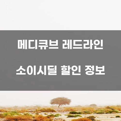 메디큐브 레드라인 소이시딜 할인 정보