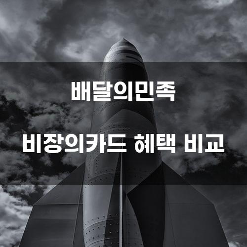 배달의민족 비장의카드 혜택 비교