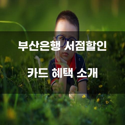 부산은행 서점할인 카드 혜택 소개