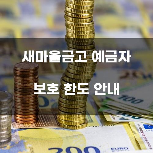 새마을금고 예금자 보호 한도 안내