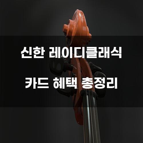 신한 레이디클래식 카드 혜택 총정리