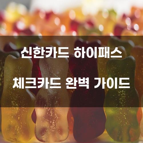 신한카드 하이패스 체크카드 완벽 가이드