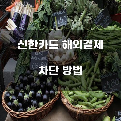 신한카드 해외결제 차단 방법