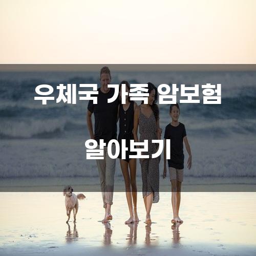 우체국 가족 암보험 알아보기