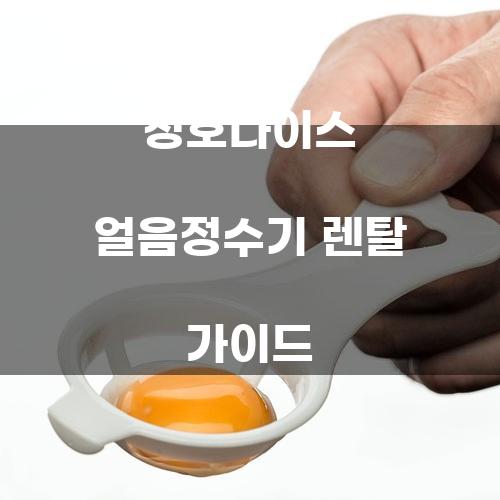 청호나이스 얼음정수기 렌탈 가이드