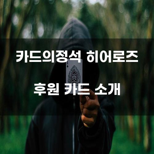 카드의정석 히어로즈 후원 카드 소개