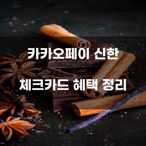 카카오페이 신한 체크카드 혜택 정리