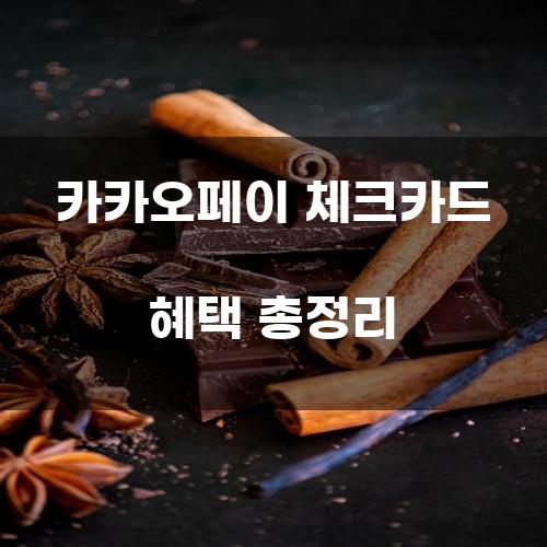 카카오페이 체크카드 혜택 총정리