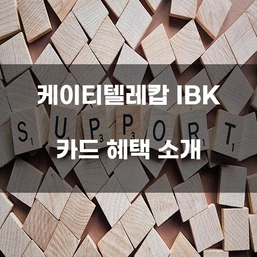 케이티텔레캅 IBK 카드 혜택 소개