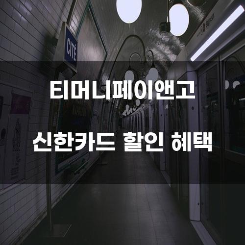 티머니페이앤고 신한카드 할인 혜택