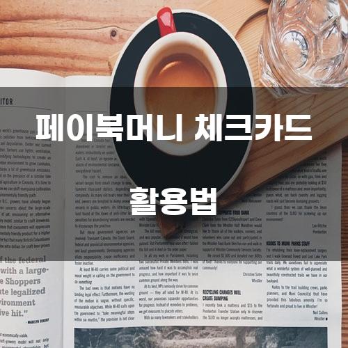 페이북머니 체크카드 활용법