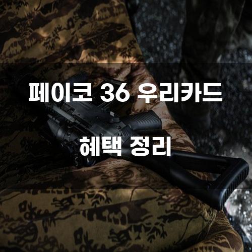 페이코 36 우리카드 혜택 정리