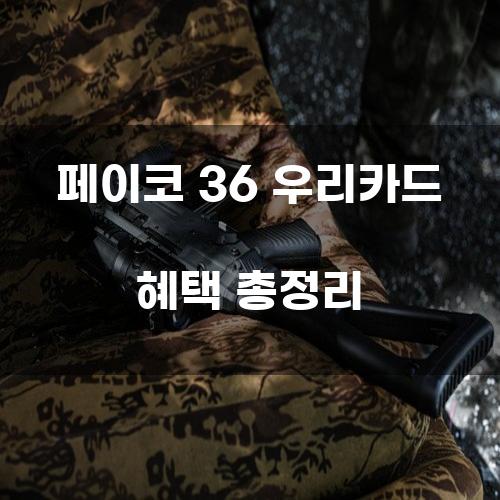 페이코 36 우리카드 혜택 총정리