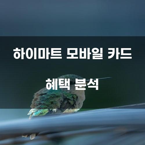 하이마트 모바일 카드 혜택 분석