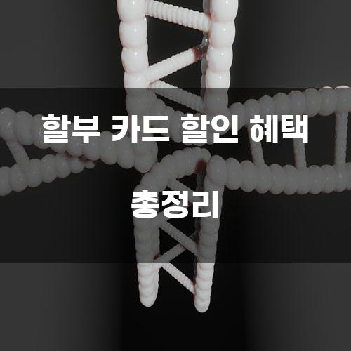 할부 카드 할인 혜택 총정리