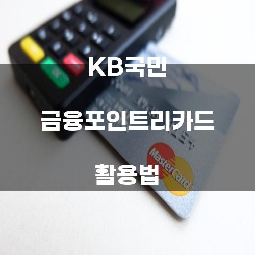 KB국민 금융포인트리카드 활용법