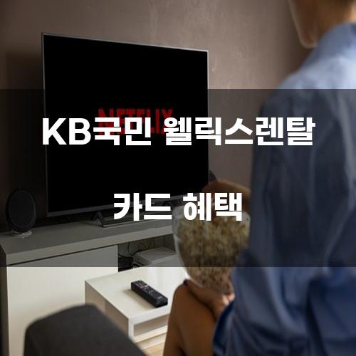 KB국민 웰릭스렌탈 카드 혜택