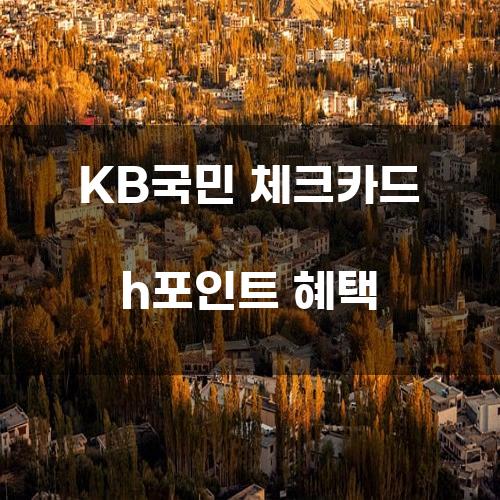 KB국민 체크카드 h포인트 혜택